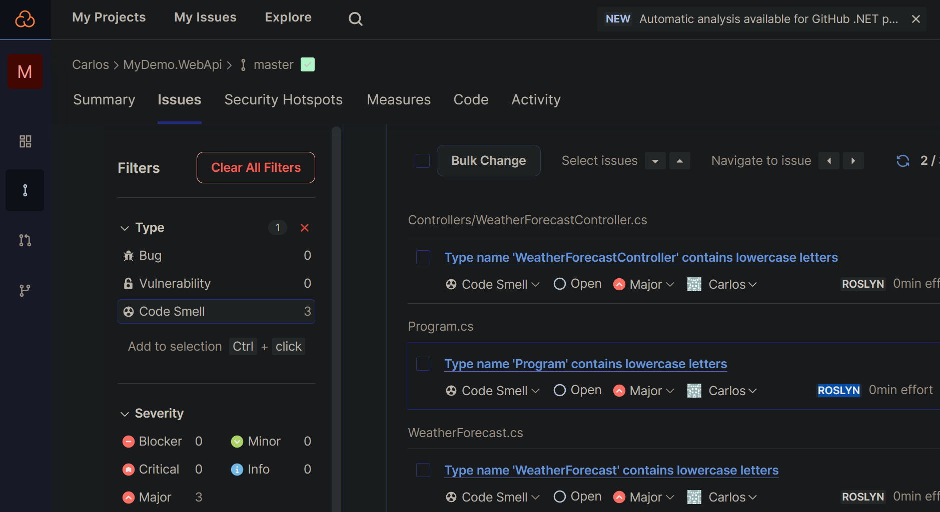 sonarqube-external-issues-error-on-sonarcloud