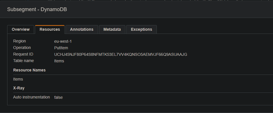 xray-fulltrace-dynamo-subsegment-resources